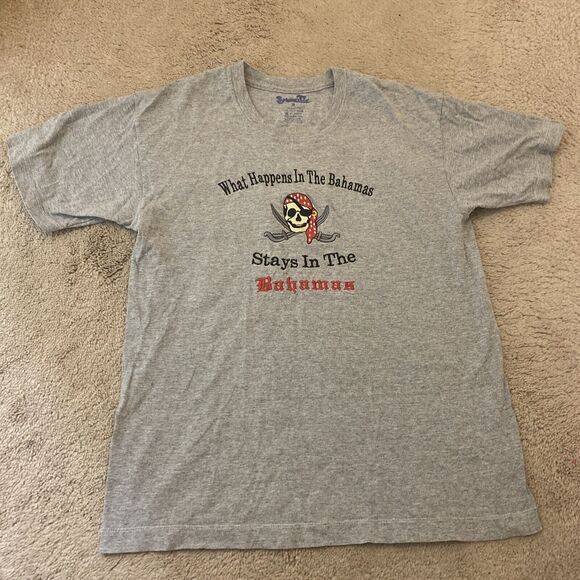 Vintage  Bahamas Pirate Graphic Tee Shirt S - Picture 1 of 6